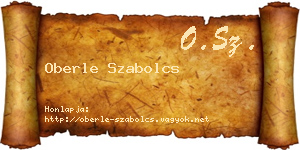 Oberle Szabolcs névjegykártya