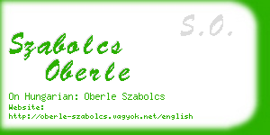 szabolcs oberle business card